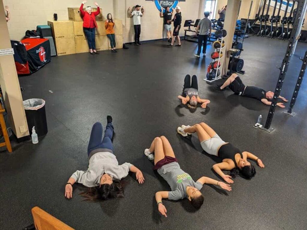 Active adult building shoulder strength during rehabilitation