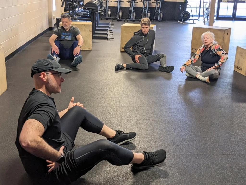 Harrisonburg chiropractor guiding patients through functional exercise training